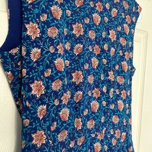 H&M BLUE PINK FLORAL FLIPPY SKATER MINI VTG TEA PARTY PROM DRESS 6
